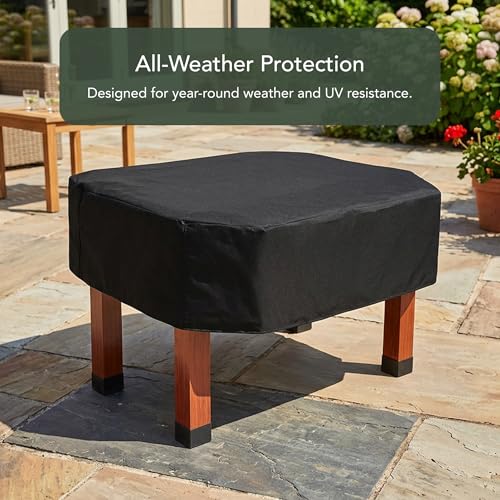 Covermates Foosball Table Cover – Water-Resistant All-Weather Protection, Heavy-Duty Vinyl with Soft Lining, Adjustable Buckle Straps, Indoor Outdoor Game Table Cover, 56W x 52D x 15H, Black - color: Classic Black Vinyl
