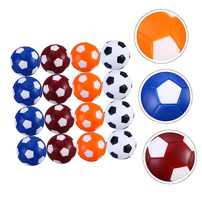 Abaodam 16pcs Plastic Foosball Balls Replacement for Boys Girls Soccer Mini Tabletop Soccer Game Accessories