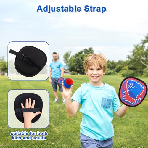 Toss and Catch Ball Set Kids Baseball Training Soft Sticky Balls Baseball Games for Toddler Toys Ball Catch Game Outdoor Yard Camping Beach Pool Toy Baseball Gifts Easter Gifts for Kids