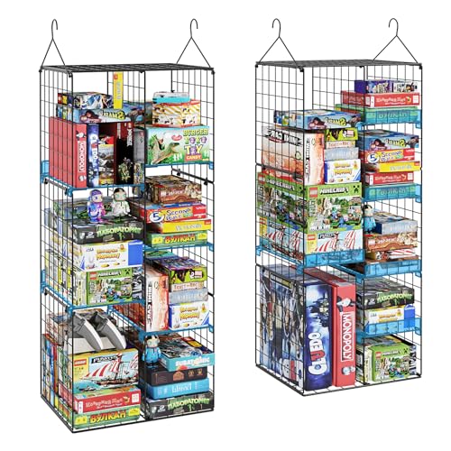 Honkazita Hanging Board Game Storage and Organizer,Large Capacity Storage for Board Gaming,Video Game,Video Game Storage Hanging Game Shelf