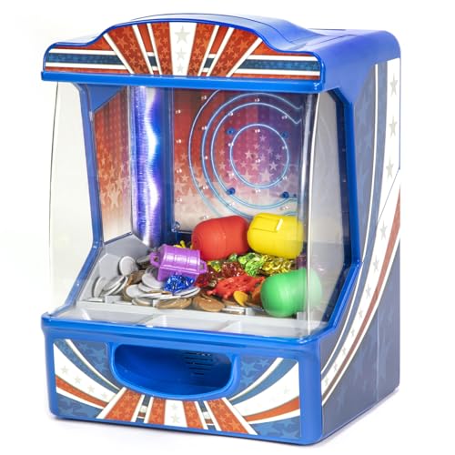 Merchant Ambassador Retro Arcade Electronic: Coin Pusher - Tabletop Game, Push The Coins Over The Edge to Win, 1 Player, Ages 6+ - style: Coin Pusher