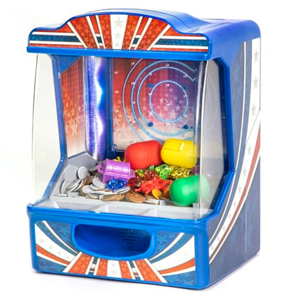 Merchant Ambassador Retro Arcade Electronic: Coin Pusher - Tabletop Game, Push The Coins Over The Edge to Win, 1 Player, Ages 6+ - style: Coin Pusher
