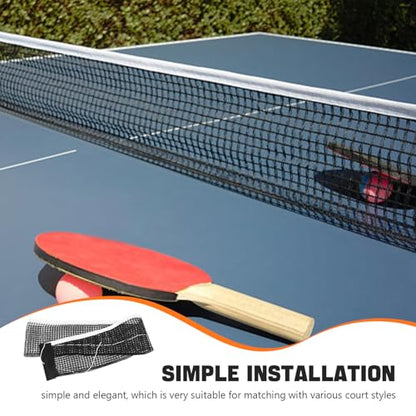 Beaupretty Table Tennis Net Replacement 182x15cm Black Wax Thread Mesh Standard Size for Indoor Outdoor Training Competition Sports