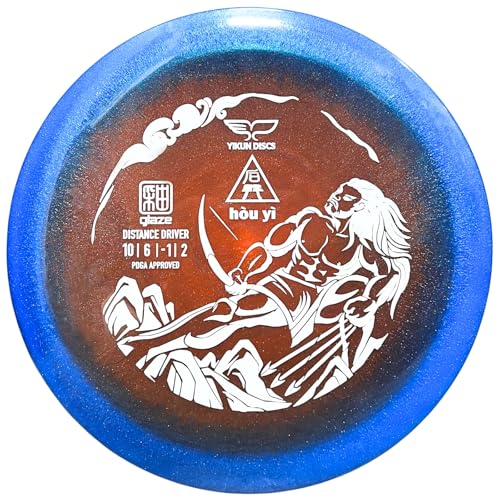yikundiscs PDGA Approved HOU YI Crystal Scented Distance Driver Golf Disc, 170-176g Tournament Weight, Natural Osmanthus Fragrance, High Glide All-Around Distance Disc for All Skill Levels - color: Blue