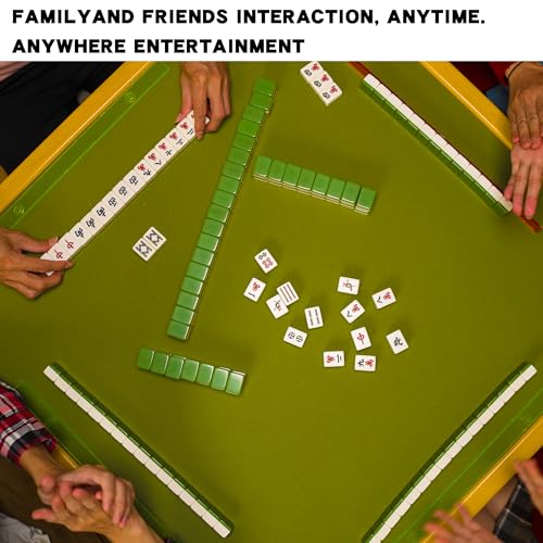 Mini Chinese Mahjong Set - 144pcs Traditional Travel Game with Case, Portable Small Mahjong for Beginners - Travel Mahjong Set (0.94 × 0.67 × 0.47) - size: 0.94 × 0.67 × 0.47-Mini Chinese Mahjong Set