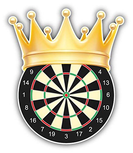 DG Graphics Dart Board Golden Crown Art Decor 4'' x 5'' Magnet Vinyl Magnetic Sheet for Lockers, Cars, Signs, Refrigerator