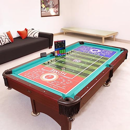 Large Football Game | Shuffleboard Style American-Rules Football Game for Your Man Cave, Gameroom, Kitchen Table or Dining Tabletop Conversion - size: 94" x 43"
