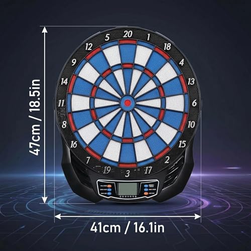 Electronic Dart Board - Professional Dart Board with Digital Scoreboard, LED Display, Soft Tip Darts & Electric Dartboards for Adults, USB-C Power