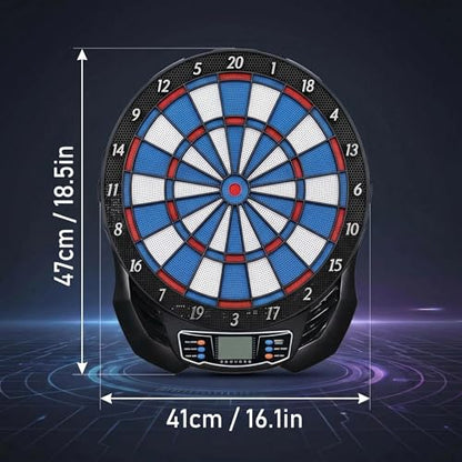 Electronic Dart Board - Professional Dart Board with Digital Scoreboard, LED Display, Soft Tip Darts & Electric Dartboards for Adults, USB-C Power