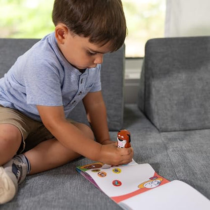 Melissa & Doug Sticker Wow!™ 24-Page Activity Pad and Sticker Stamper, 300 Stickers, Arts and Crafts Fidget Toy Collectible Character – Dog - for Kids Ages 3+ - FSC Certified - color: Dog, size: Single