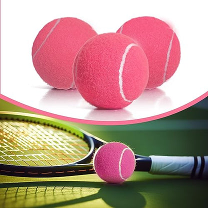 30/40 Pack Training Tennis Balls, Pet Dog Playing Balls, Practice Tennis Balls with Mesh Bag for Transport and Beginner Training - color: Pink-30Pack