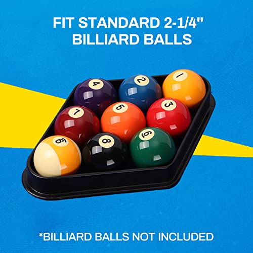 GSE Games & Sports Expert Black Plastic Billiard Pool Ball 8-Ball Triangle Racks / 9-Ball Diamond Pool Ball Racks Fit Standard 2-1/4" Billiard Pool Balls - color: Diamond Rack