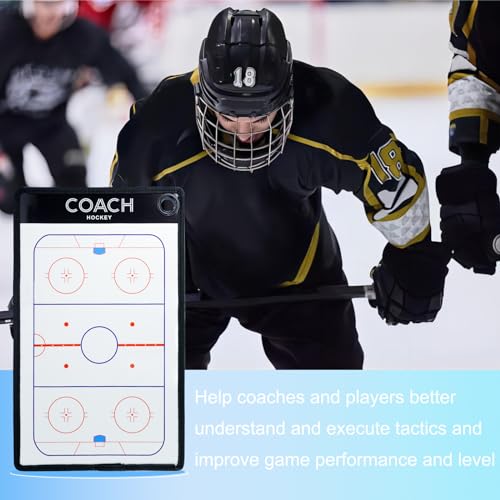 Joyeee Ice Hockey Tactics Board for Kids & Adults, Magnetic Coaching Board, Ice Hockey Equipment for Men, Boys and Ice Hockey Enthusiast, Christmas Ice Hockey Gifts for Men Father - color: #03 Double Side Ice Hockey Board