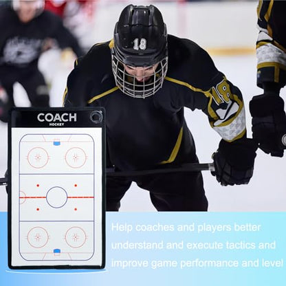 Joyeee Ice Hockey Tactics Board for Kids & Adults, Magnetic Coaching Board, Ice Hockey Equipment for Men, Boys and Ice Hockey Enthusiast, Christmas Ice Hockey Gifts for Men Father - color: #03 Double Side Ice Hockey Board