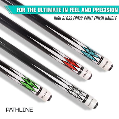Pool Cue Stick - 58 inch Canadian Maple Billiard Pool Stick - color: Set of 4 (BGRW), size: 19oz