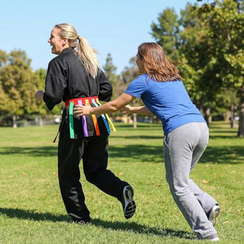 10 Pcs Catch Tail Belt Game Set with 50 Colorful Tails - Ultimate Field Day Game Equipment for Outdoor Parties, Family Gatherings (5 Vibrant Colors)