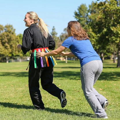 10 Pcs Catch Tail Belt Game Set with 50 Colorful Tails - Ultimate Field Day Game Equipment for Outdoor Parties, Family Gatherings (5 Vibrant Colors)
