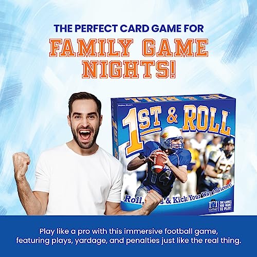 R&R Games 1st & Roll, Football Board Game for Adults and Kids, 2-4 Players, Ages 14+, Ideal for Family Night