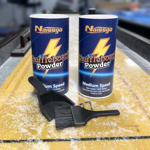 Shuffleboard Sand Wax Shuffleboard Powder Set with Small Brush & Pan - style: 2 Cans Medium Speed