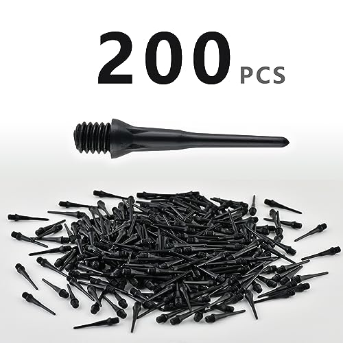 2BA Thread Plastic Tip Dart Points Soft Dart Tips Replacement Dart Accessories Black