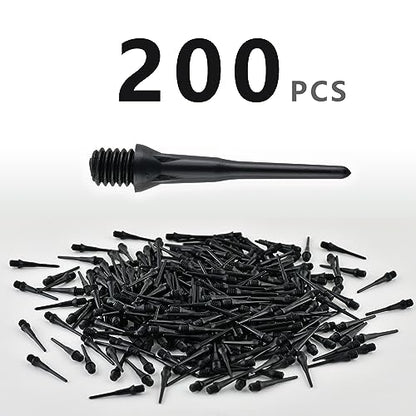 2BA Thread Plastic Tip Dart Points Soft Dart Tips Replacement Dart Accessories Black