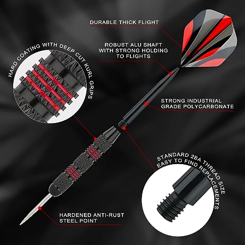 Steel Tip Darts Set 18 Grams15 Pack Steel Barrels - style: m pc 15