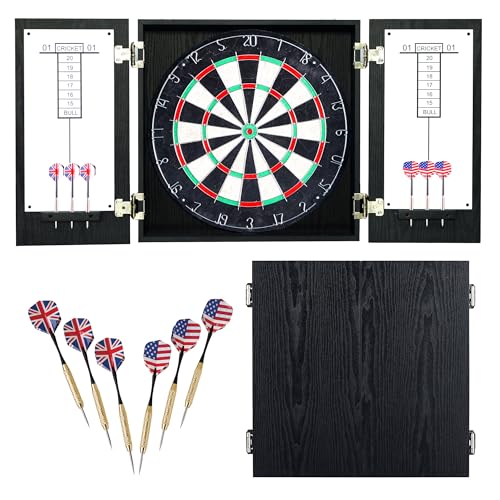 Hathaway Winchester Dartboard & Cabinet Set - color: Black