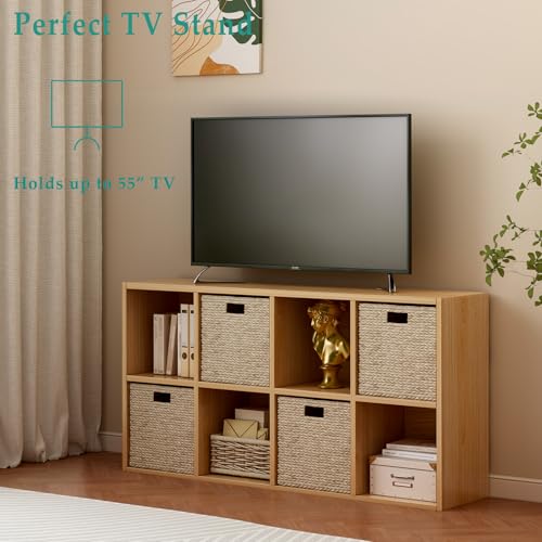 OSCHF 8-Cube Storage Shelf Bookcase, Oak - color: Oak, size: 8-Cube
