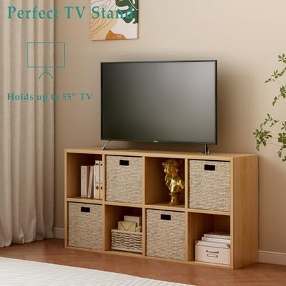 OSCHF 8-Cube Storage Shelf Bookcase, Oak - color: Oak, size: 8-Cube