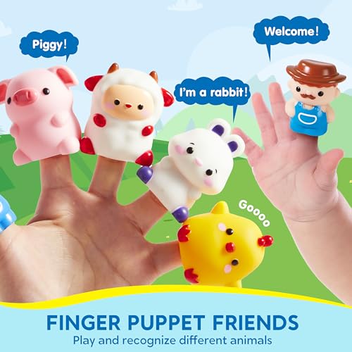 Play-Act Learning Toy for Toddlers 1 2 3 Years Old, Counting, Matching & Sorting Montessori Learning Farm Train Including 9 Farm Animals, Birthday Gift for Baby Boys Girls - style: Farm Number Train