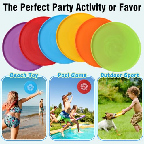 Kids Flying Disc Toy,6 Pcs Colorful Sports Disc Flyer Flying Toy Set