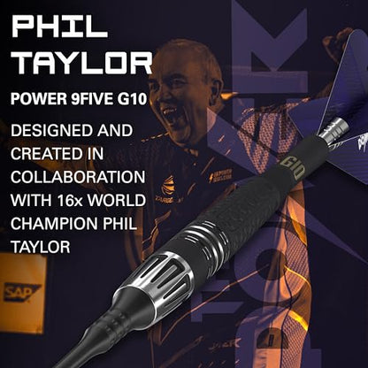 Target Darts Phil Taylor Power 9-Five Gen 10 20G 95% Tungsten Soft Tip Darts Set