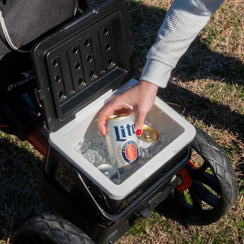 Bag Boy Quad Pro Disc Golf Cart - color: Orange/Black
