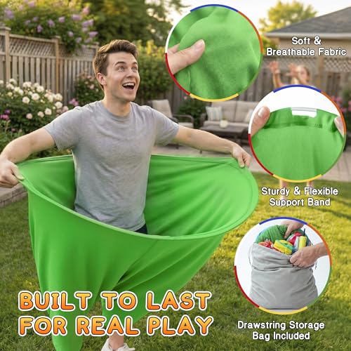 Granny Pants Yard Game for Adults and Kids, Big Pants Ball Catch Game with 2 Giant Pants, Balls, Pumps & Storage Bag, Outdoor Tossing Games for Birthday Party, Backyard Party, Family Reunion - size: Large for Adults-4PCS