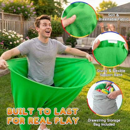 Granny Pants Yard Game for Adults and Kids, Big Pants Ball Catch Game with 2 Giant Pants, Balls, Pumps & Storage Bag, Outdoor Tossing Games for Birthday Party, Backyard Party, Family Reunion - size: Large for Adults-4PCS