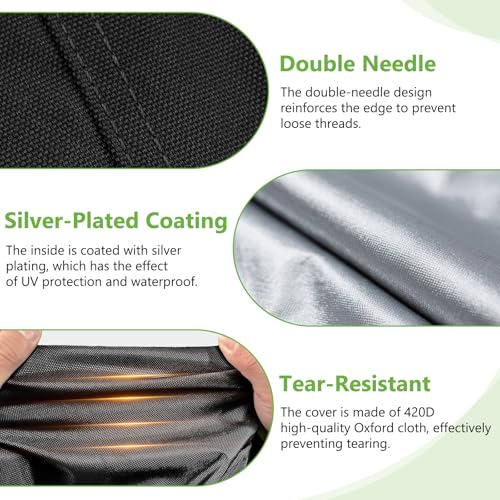 COSHNIBI Oval Poker Table Dust Cover ,420D Waterproof Game Table Cover,72" L x 32" W Black - size: Fits for 72 in 8 Player Poker Table