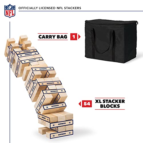 Wild Sports NFL Giant Stacking Wooden Blocks – Tumbling Tower Classic Family Game Stacks – Great Gift for Any Football Fan! - color: Dallas Cowboys