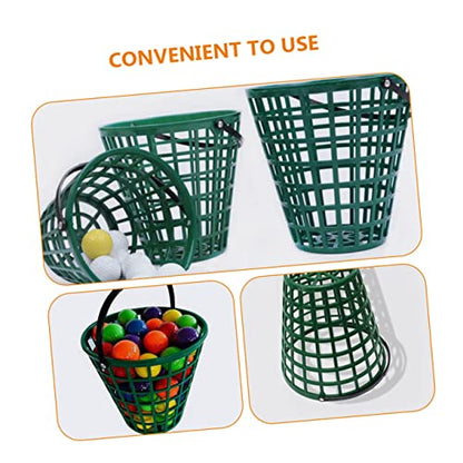 balacoo Plastic Baskets for Golf Balls Outdoor Golfball Storage Container Easy to Carry Ball Rack Holder