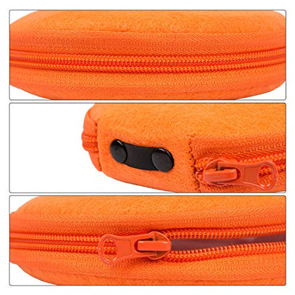 ELEZAY Small CD Case Round Felt 20 Capacity CDs Storage Wallet DVD Disc Holder,Orange - color: A-Orange