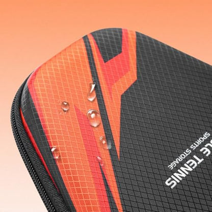 Table Tennis Racket Bag Ping-Pong Paddle Storage Case Table Tennis Organizer Table Tennis Bat Bag to Hold 2 Paddles 2 Balls(PB005-A model)