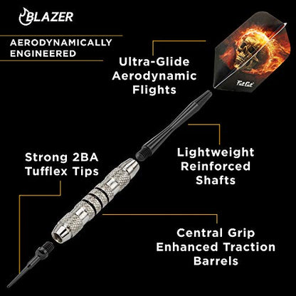 Fat Cat by GLD Products Blazer Soft Tip Darts with Storage/Travel Case, 16 Grams, Gold