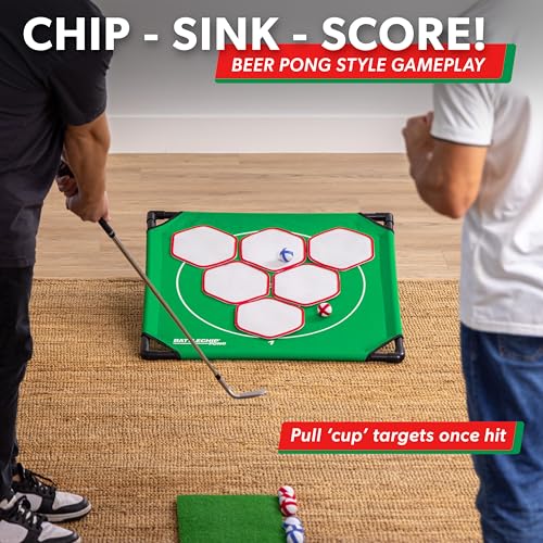 GoSports BattleChip Pong Chipping Golf Games for Adults and Families - Outdoor & Indoor Golf Game Set - Home, Backyard, Lawn, Beach, & More - style: 1 Board