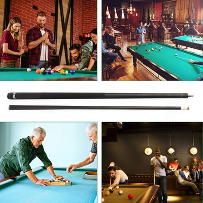 GSE Games & Sports Expert 58" 2-Piece Fiberglass Graphite Composite Billiard Pool Cue Sticks (Several Colors Available, Weight from 18oz, 19oz, 20oz, 21oz) - color: Matte Black, style: set of 4