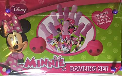 Disney Junior Minnie Mouse Bowtique 13 Piece Toy Bowling Set ~ Pink/Green