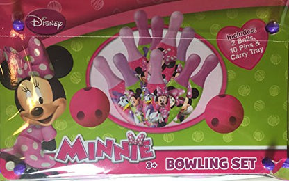 Disney Junior Minnie Mouse Bowtique 13 Piece Toy Bowling Set ~ Pink/Green