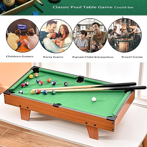 Mini Pool Table for Kids Small Billiards Game Table Top Pool Table Toy for Cat Gift for Kids Cat Pool Table Toy - style: P-20"(leg)