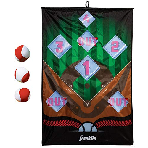 Franklin Sports MLB and NFL Target Toss Game - Kids Over The Door Mini Throwing Game - Perfect Indoor Toy for Kids - style: Baseball