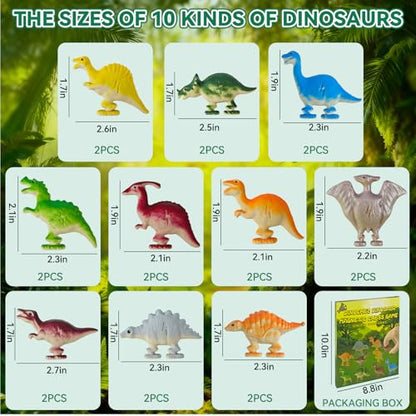 Dinochez Dinosaur Chess Game, 20Pcs Easter Dinosaur Toys with Dinosaur Map, String & Storage Bag, Strategy Board Games for Family Games Night, Easter Basket Stuffers Party Favors for Kids Adults
