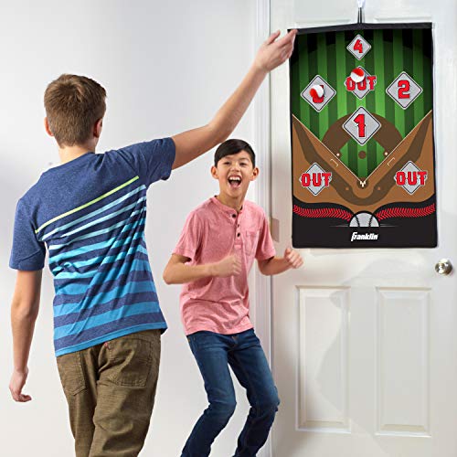 Franklin Sports MLB and NFL Target Toss Game - Kids Over The Door Mini Throwing Game - Perfect Indoor Toy for Kids - style: Baseball