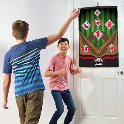 Franklin Sports MLB and NFL Target Toss Game - Kids Over The Door Mini Throwing Game - Perfect Indoor Toy for Kids - style: Baseball